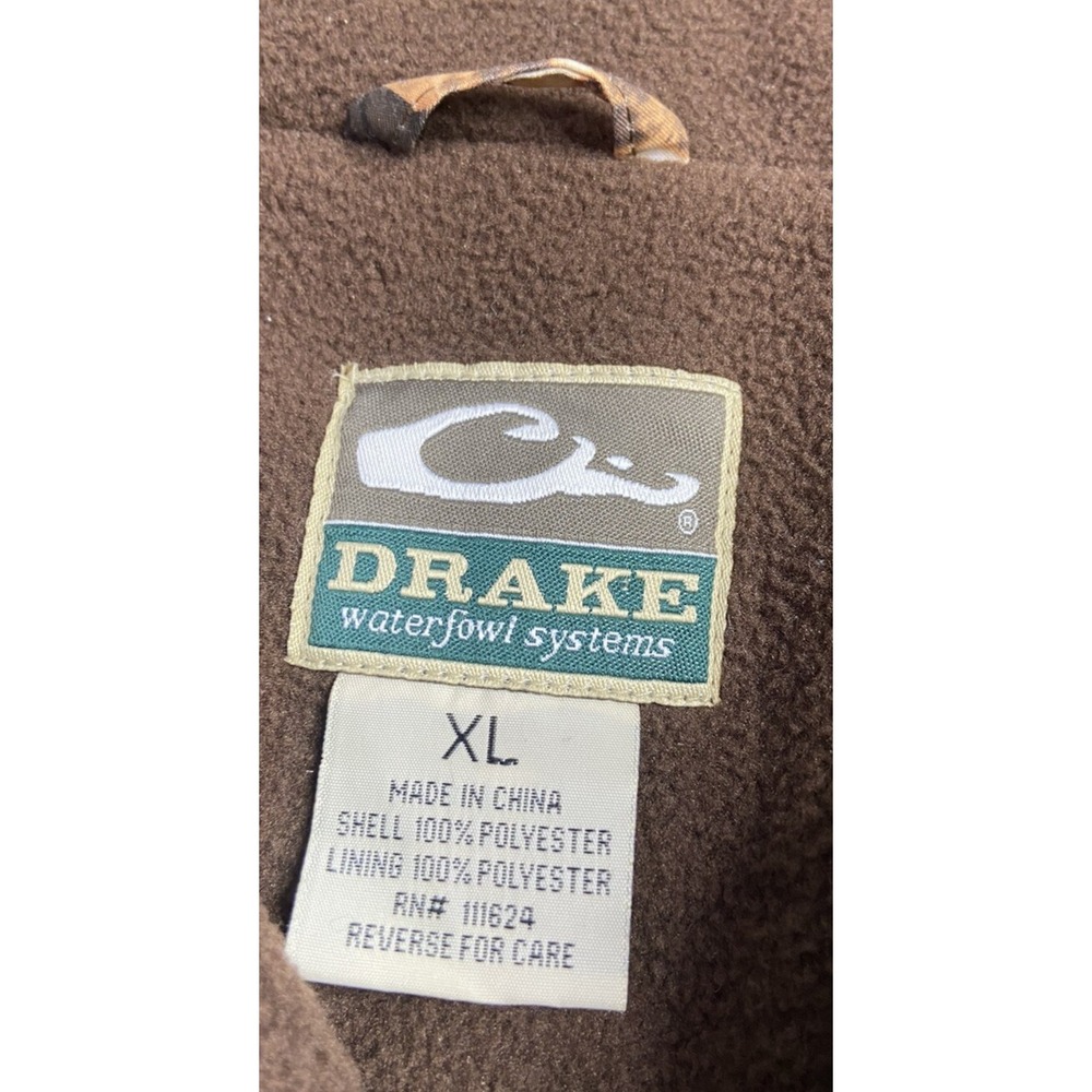 Drake Jacket Mens XL Camo Hunting Duck Advantage Max‎ 4D Fleece - Picture 4 of 16